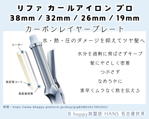 3,000円割引クーポン】 リファカールアイロンプロ のサイズ選びは