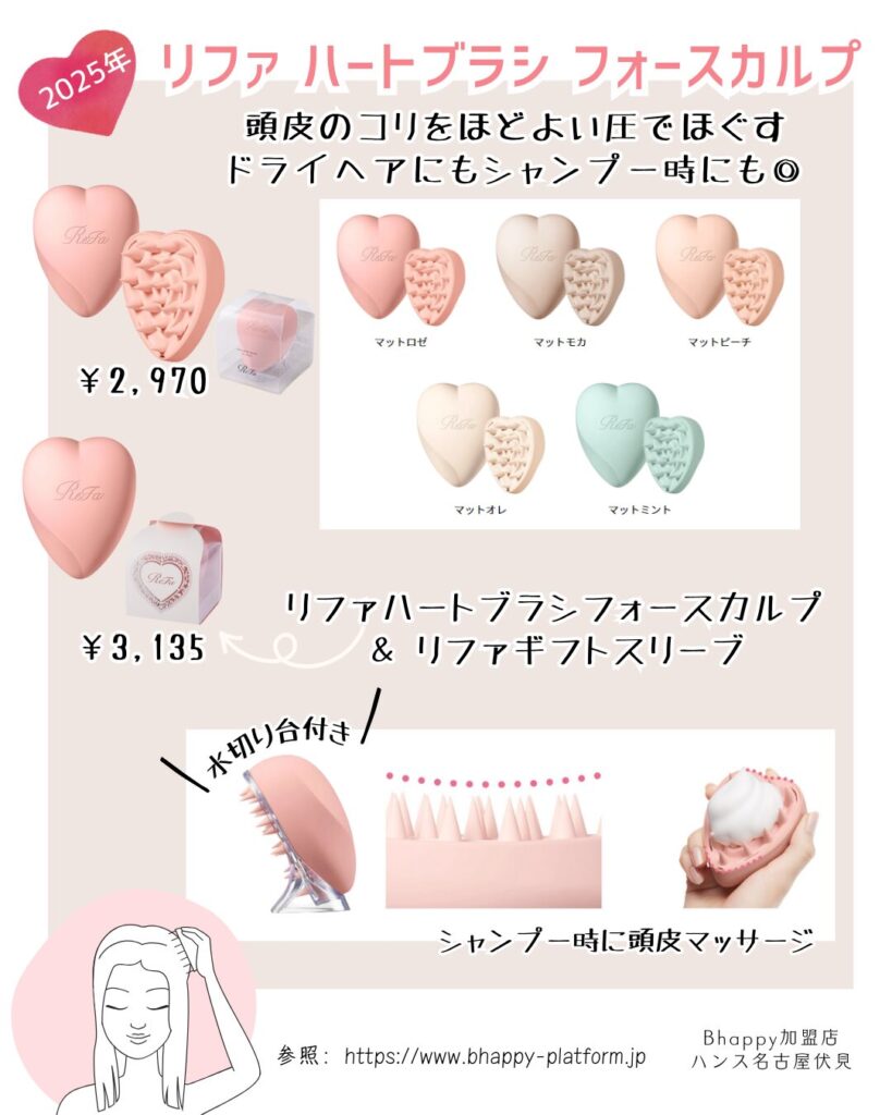 リファハートブラシの違いと選び方