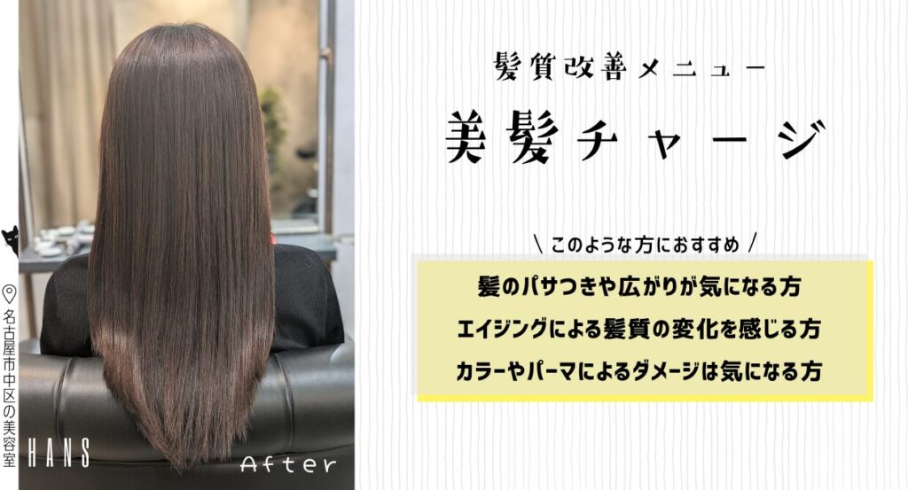 髪質改善美髪チャージとカット/美容室ハンス名古屋