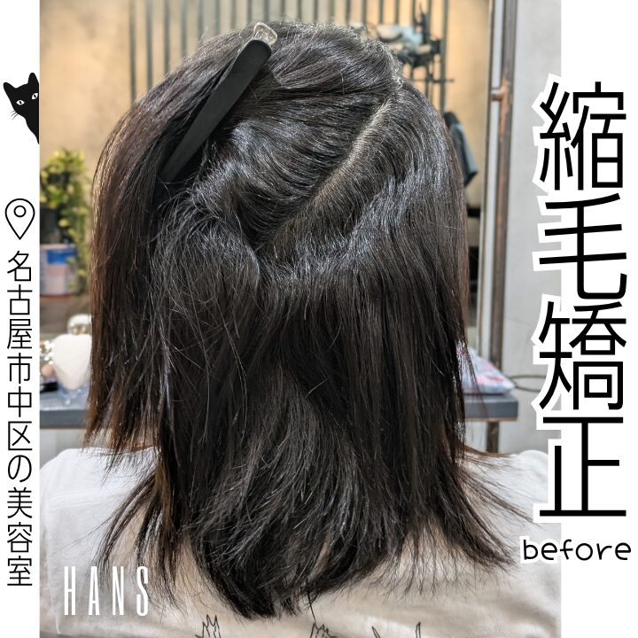 縮毛矯正と似合わせカットの施術例/美容室ハンス名古屋