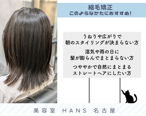 縮毛矯正はこのような方におすすめ/美容室ハンス名古屋