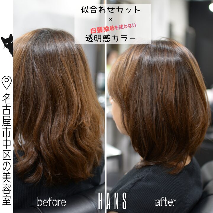 白髪染めを使った白髪ぼかしのご紹介/美容室ハンス名古屋