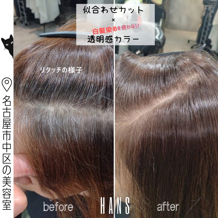 白髪染めを使った白髪ぼかしのご紹介/美容室ハンス名古屋