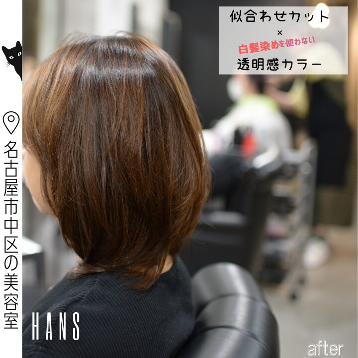 白髪染めを使った白髪ぼかしのご紹介/美容室ハンス名古屋