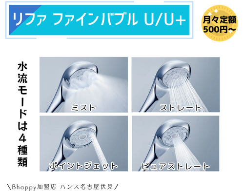 リファファインバブルUの水流