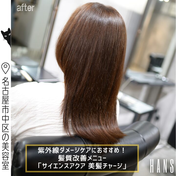 髪質改善サイエンスアクア美髪チャージの施術例/美容室ハンス名古屋