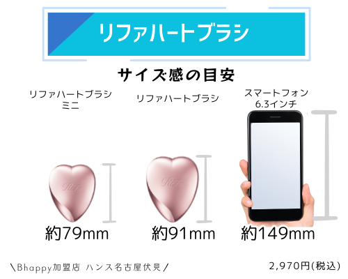 リファハートブラシのサイズ