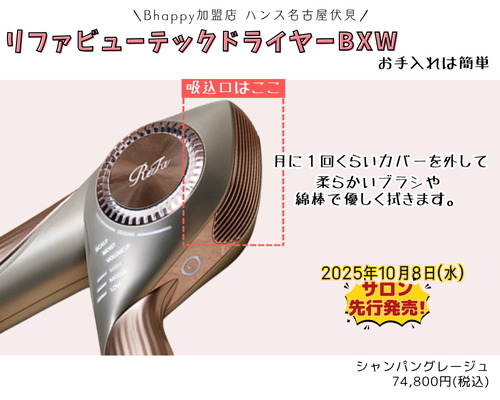 リファビューテックドライヤーBXWのお手入れ方法の紹介